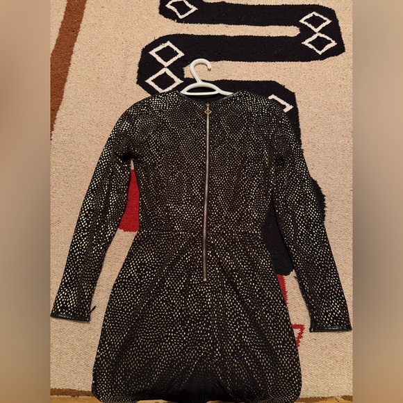 Pink Tartan Black and Gold Patterned Dress - Picture 3 of 9